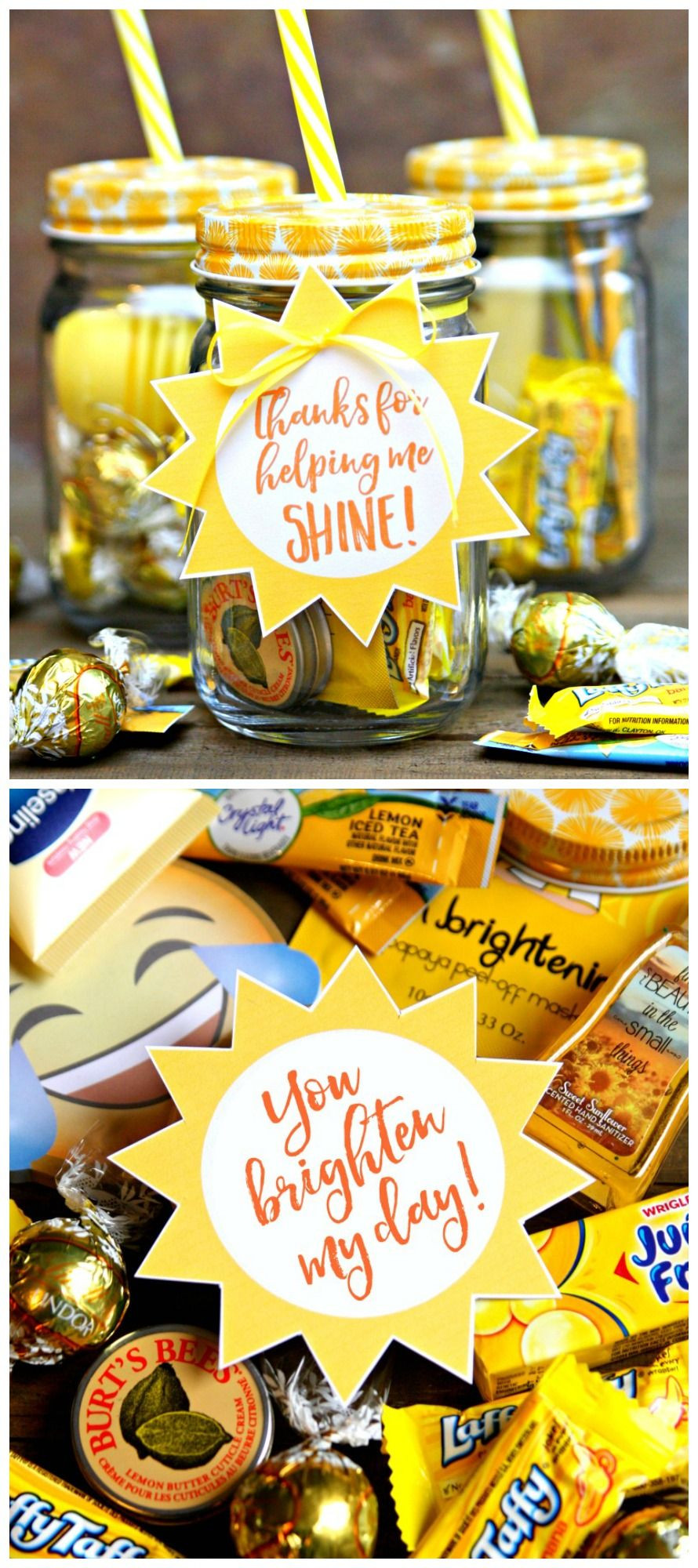 Thanks Gift Ideas
 Jar of Sunshine Teacher Gift