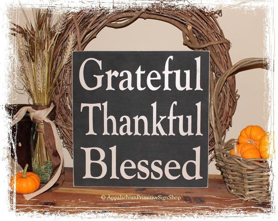 Thanksgiving Quotes Blessed
 Grateful Thankful Blessed Fall Decor Thanksgiving Decor Fall