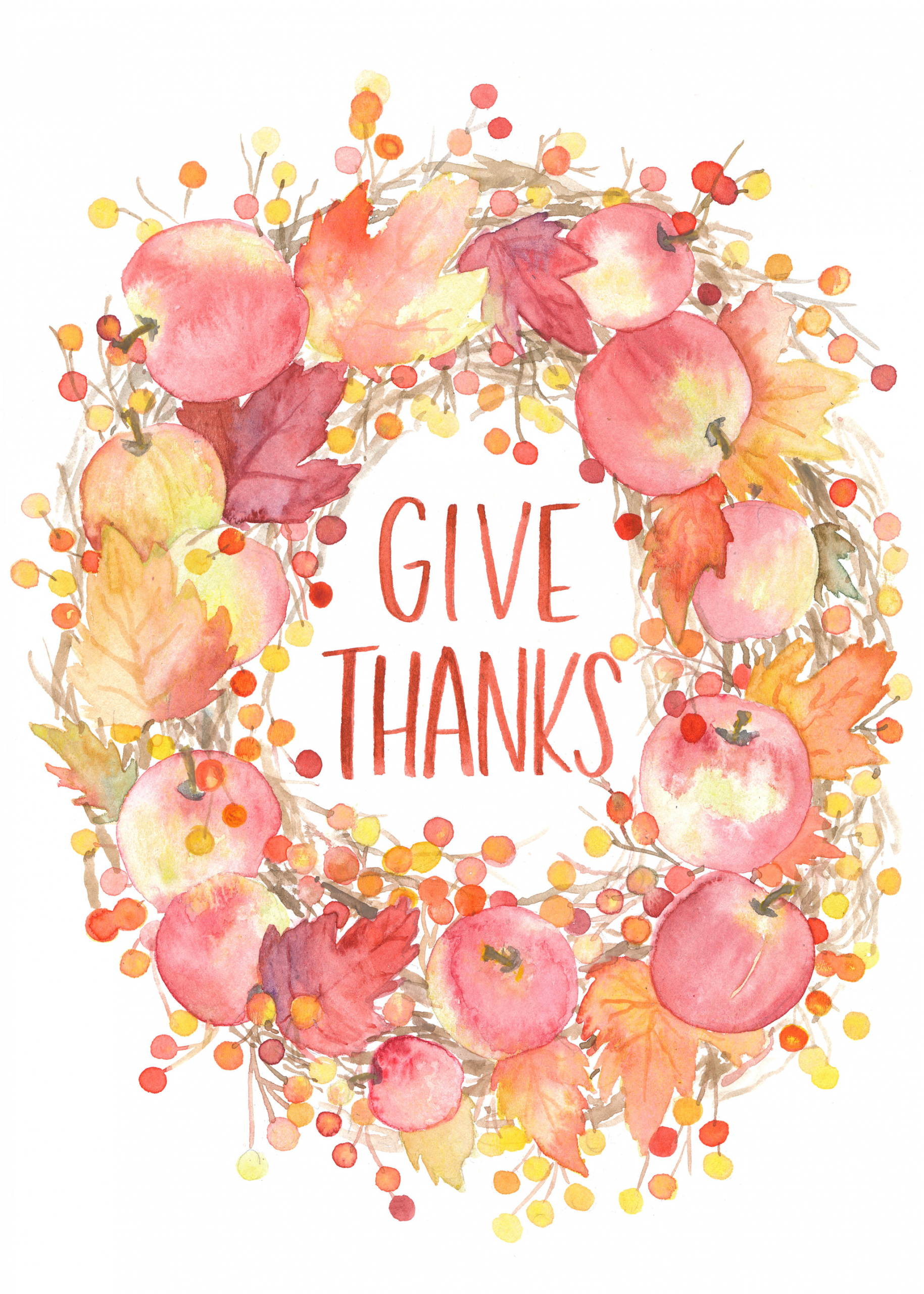Thanksgiving Quotes Pink
 Give Thanks Card