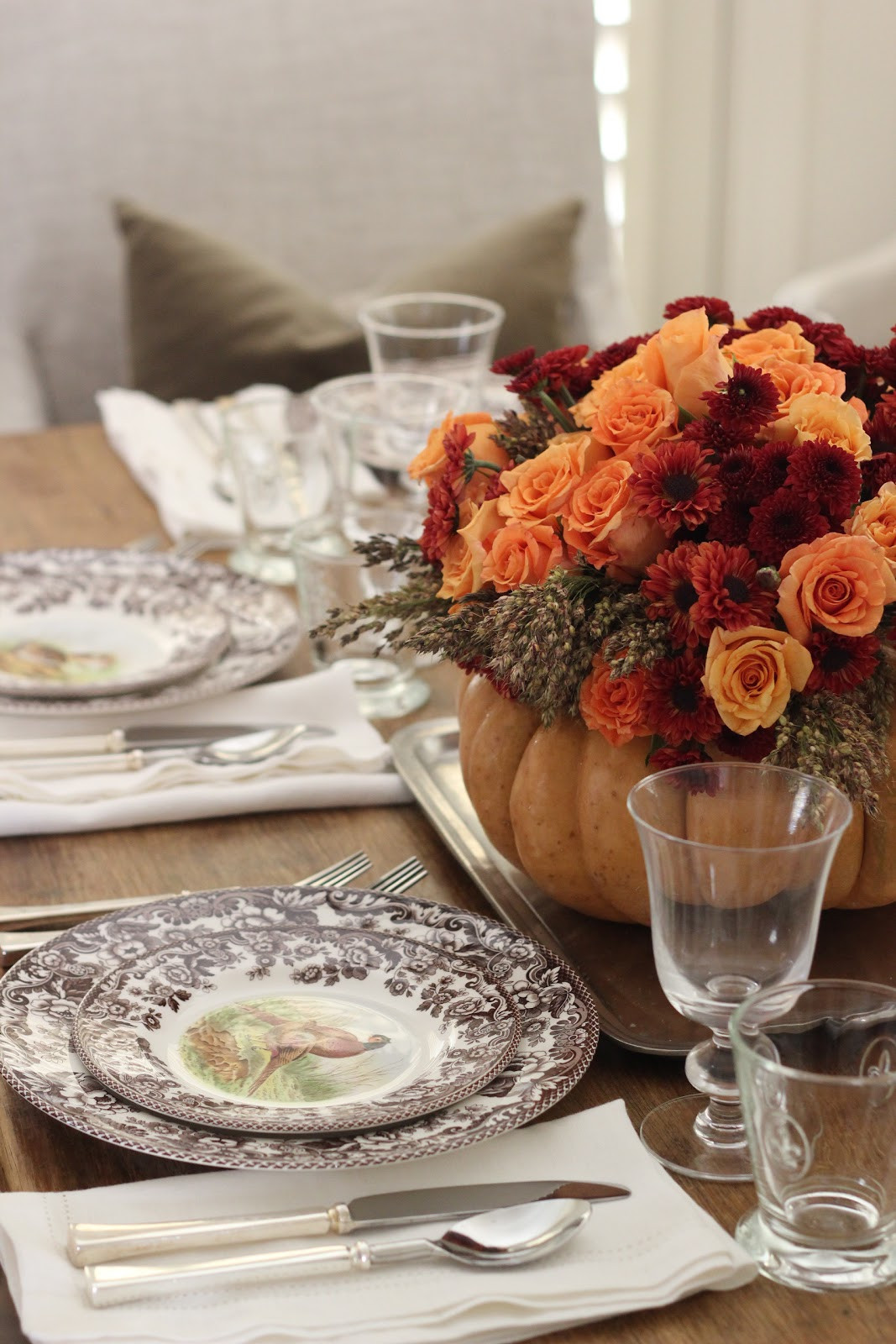 Thanksgiving Table Centerpieces
 Jenny Steffens Hobick Thanksgiving Table Setting