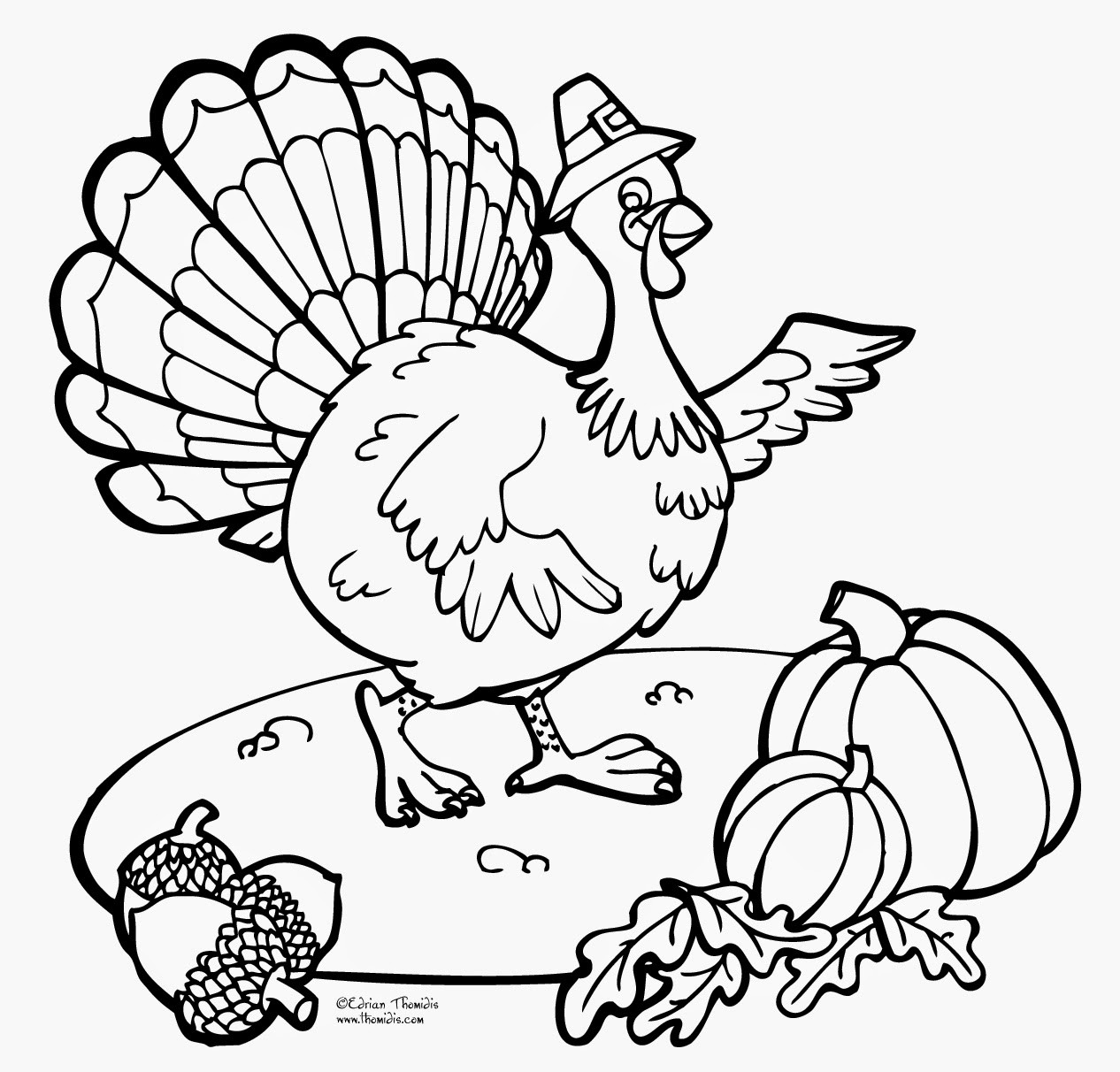 Thanksgiving Turkey Coloring Pages
 Thanksgiving Day Printable Coloring Pages Minnesota Miranda