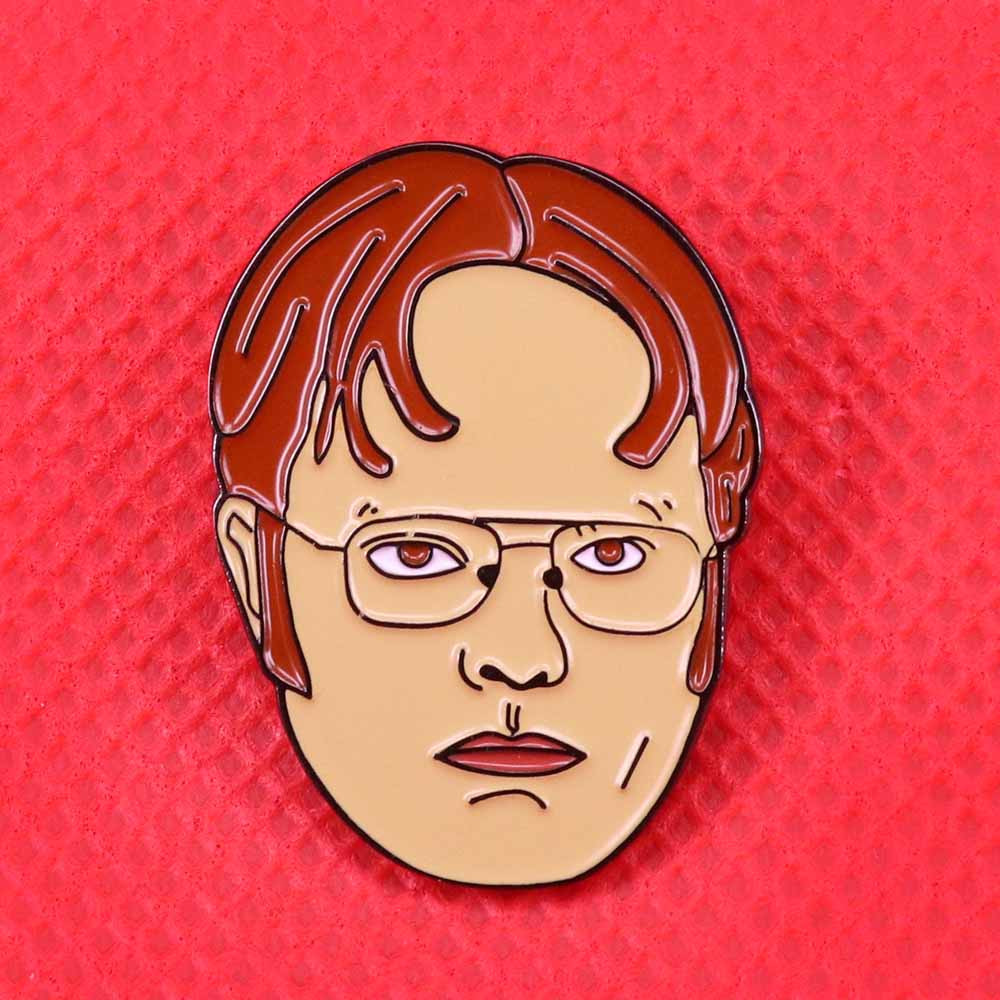 The Office Pins
 Dwight Schrute enamel pin The fice brooch funny badge