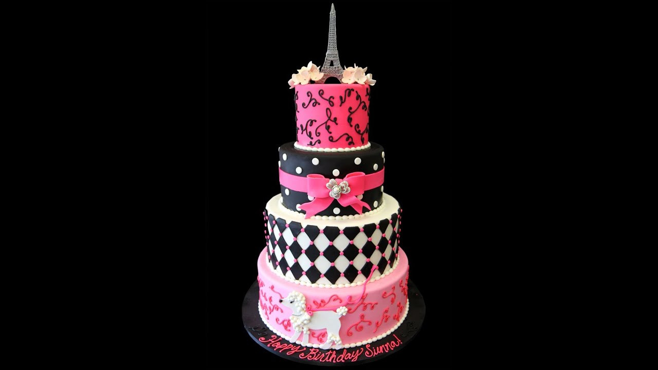 Themed Birthday Cakes
 Parisian Themed 1st Birthday Cake