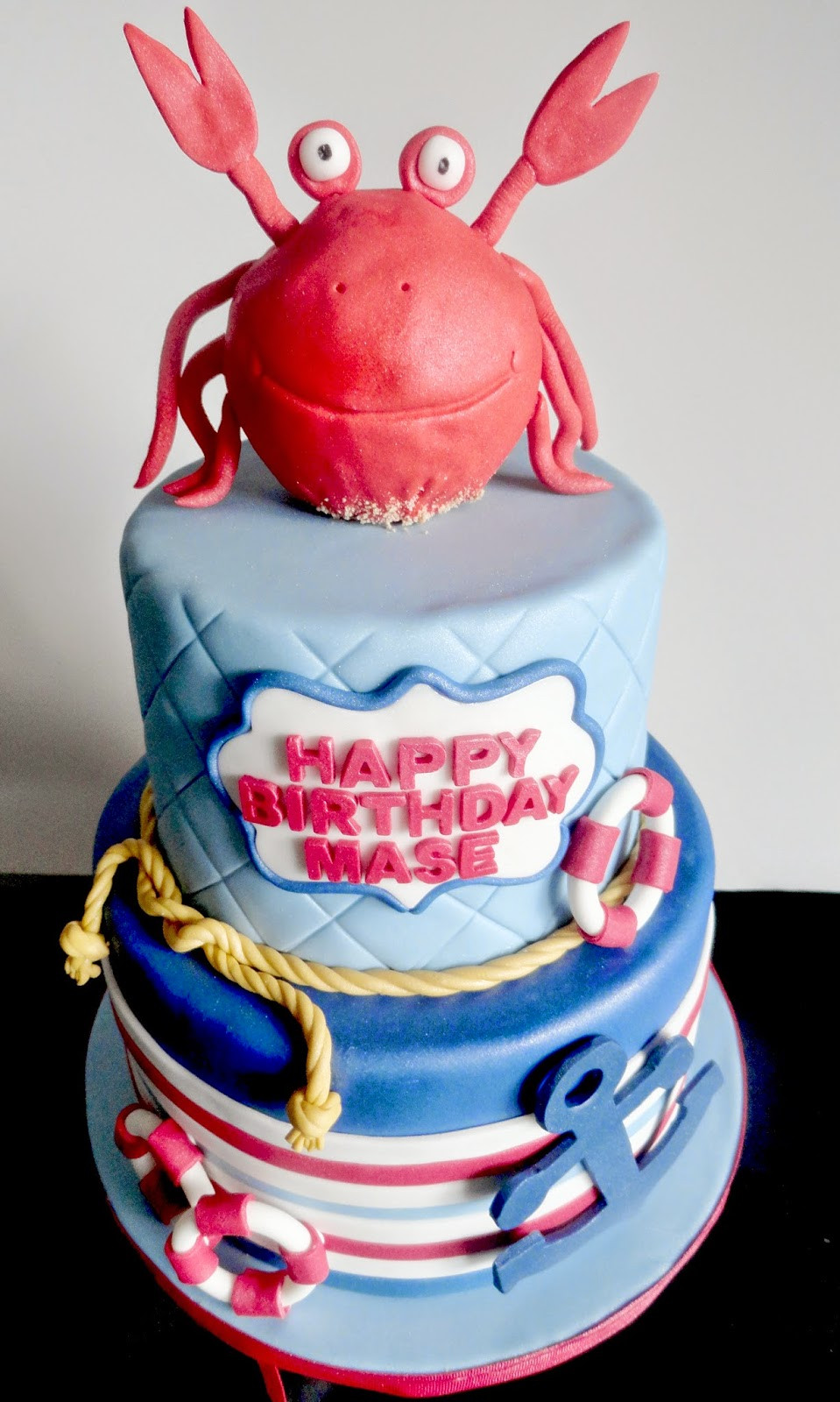 Themed Birthday Cakes
 Pink Little Cake Nautical Theme 1st Birthday Cake