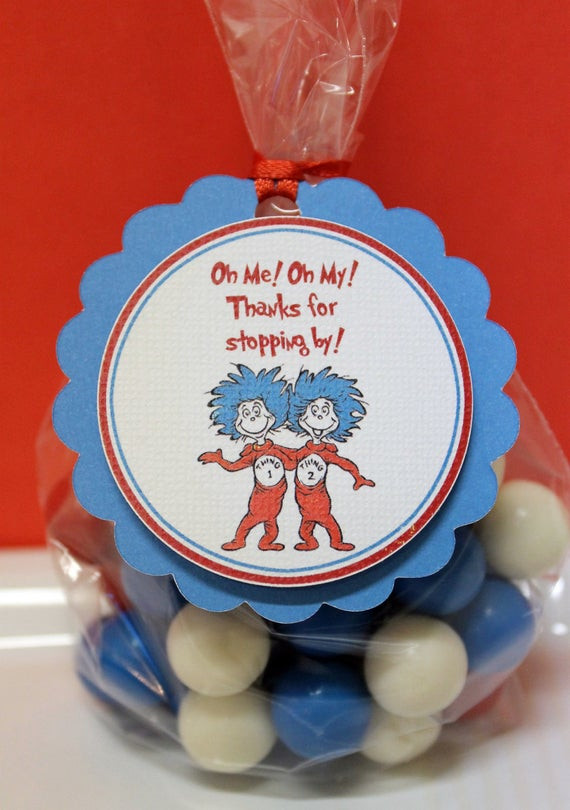 Thing 1 And Thing 2 Birthday Party Supplies
 Items similar to Dr Seuss Thing 1 Thing 2 Baby Shower