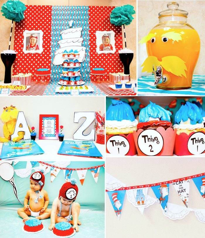 Thing 1 And Thing 2 Birthday Party Supplies
 Kara s Party Ideas Thing 1 and Thing 2 Twin Birthday Party
