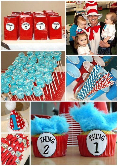 Thing 1 And Thing 2 Birthday Party Supplies
 Pin by teaching tiny tots on Kids Party Themes