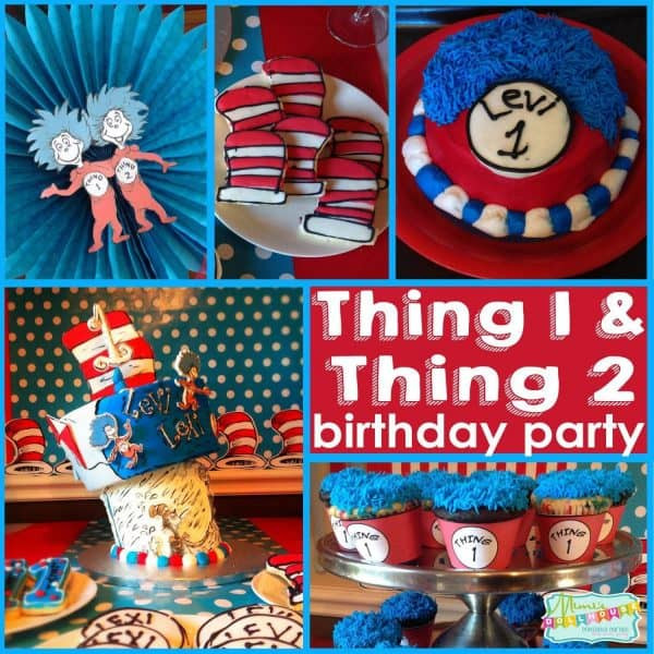 Thing 1 And Thing 2 Birthday Party Supplies
 Thing 1 and Thing 2 Party Twin s first birthday party oh
