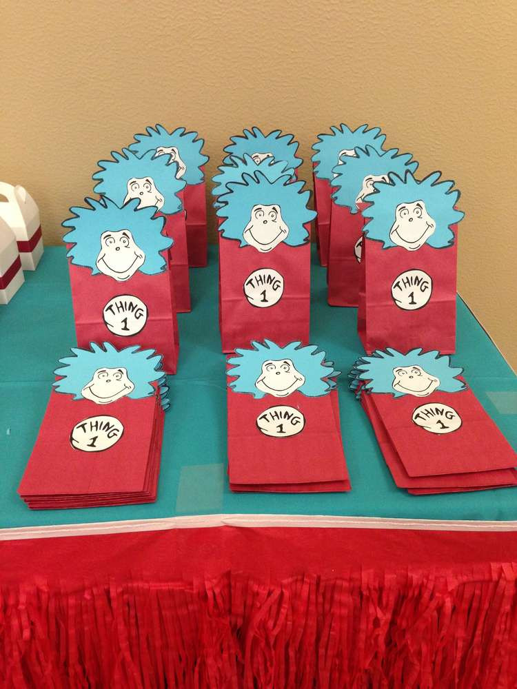 Thing 1 And Thing 2 Birthday Party Supplies
 Dr Seuss Thing 1 Thing 2 Birthday Party Ideas