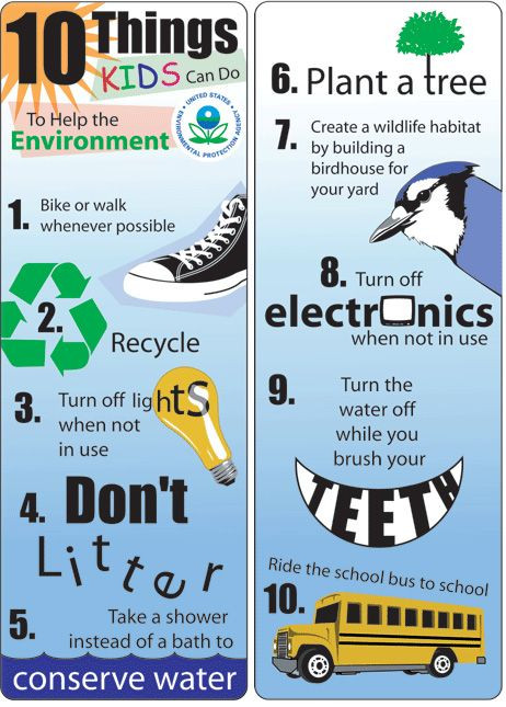 Things Kids Can Do
 Helping the Environment