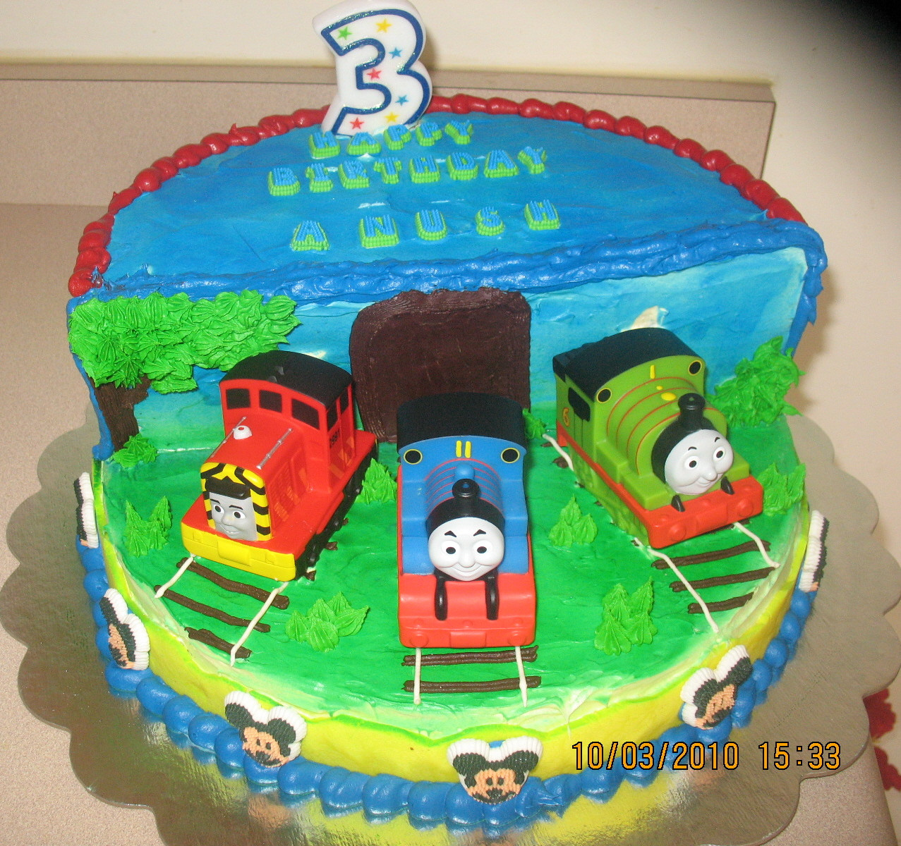 Thomas Train Birthday Cake
 Thomas Train Stage Cake Anush s 3rd Birthday Cake