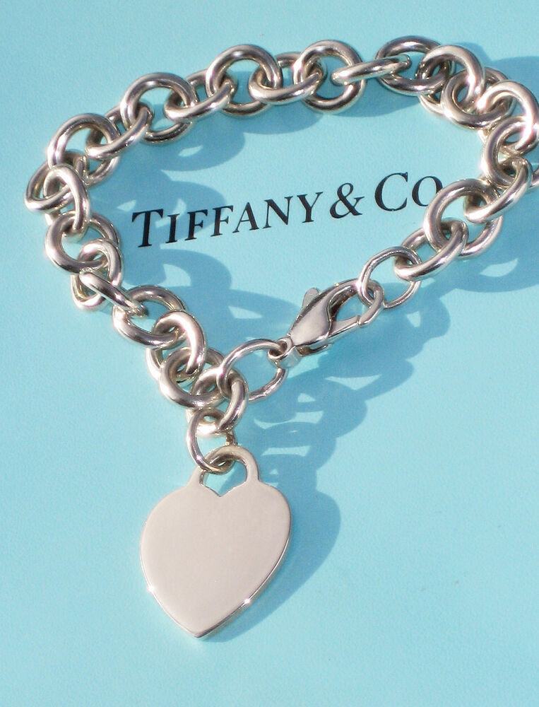 Tiffany And Co Heart Bracelet
 Tiffany & Co Plain Heart Tag Charm Sterling Silver