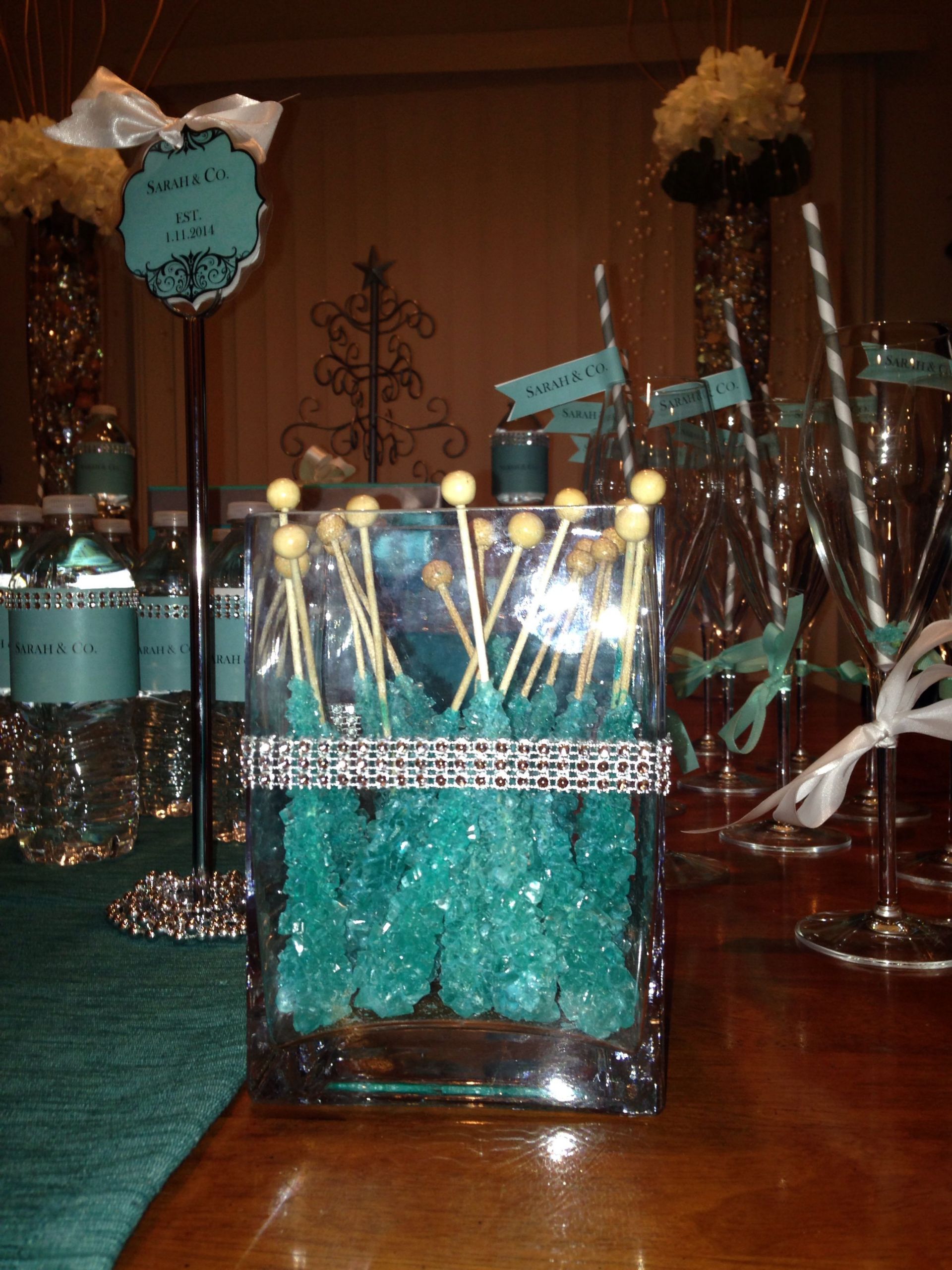 Tiffany And Co Wedding Theme
 Rock candy Tiffany & Co themed bridal shower