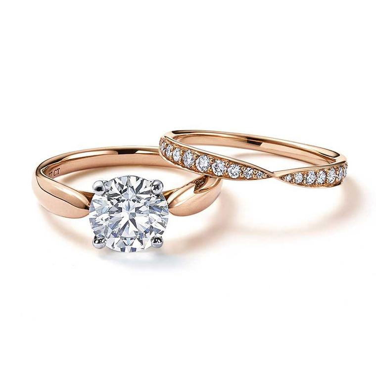 Tiffany Harmony Wedding Band
 Tiffany has captured our hearts with its rose gold engagement rings and wedding bands