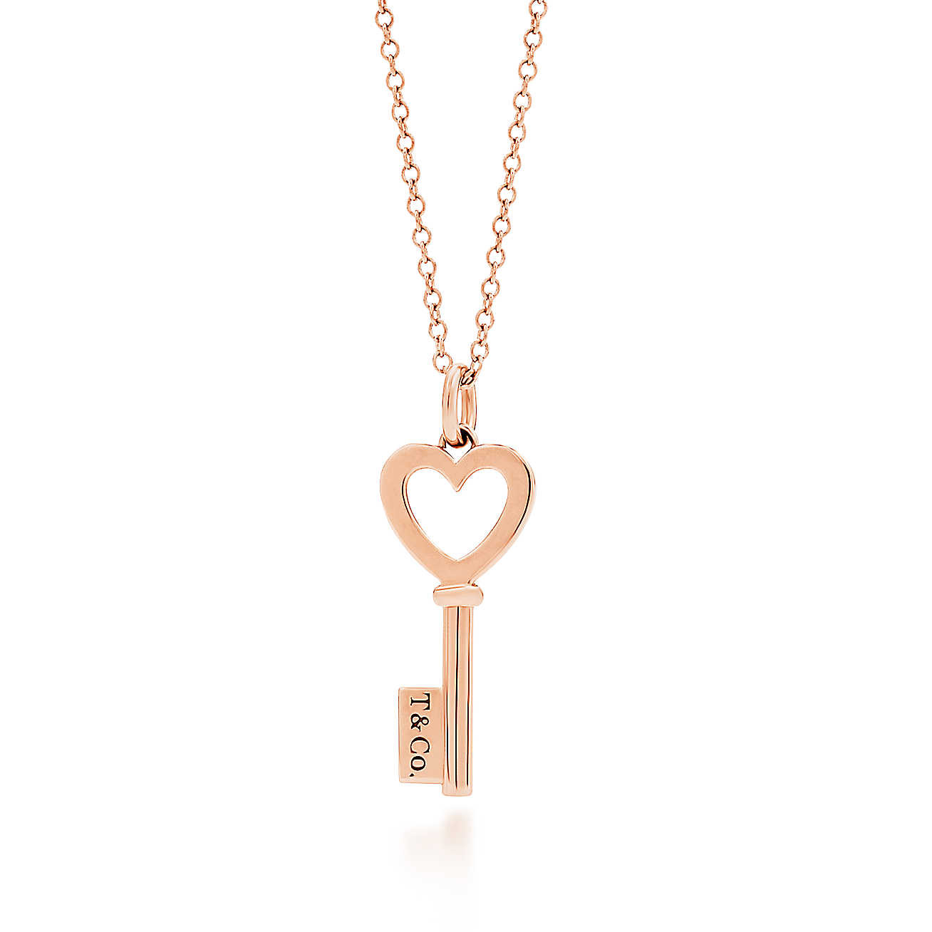 Tiffany Necklaces Under 200
 Tiffany Keys heart key pendant in 18k rose gold mini