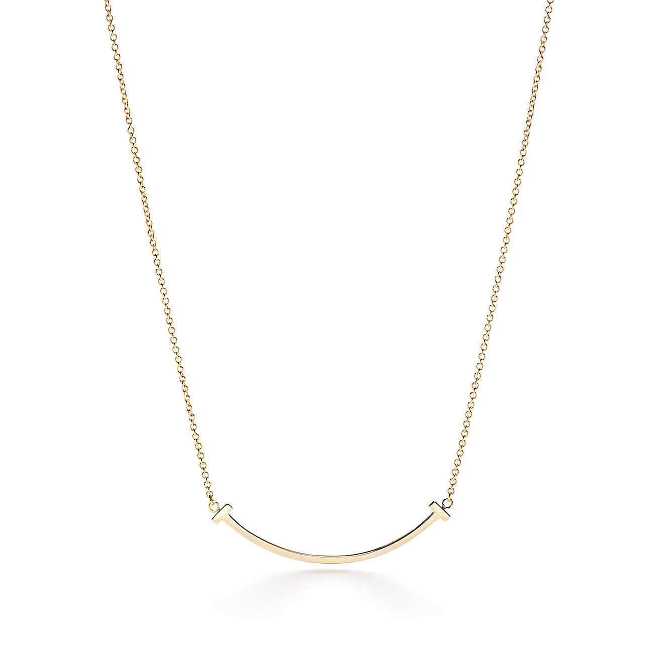 Tiffany Necklaces Under 200
 Tiffany T smile pendant in 18k gold mini