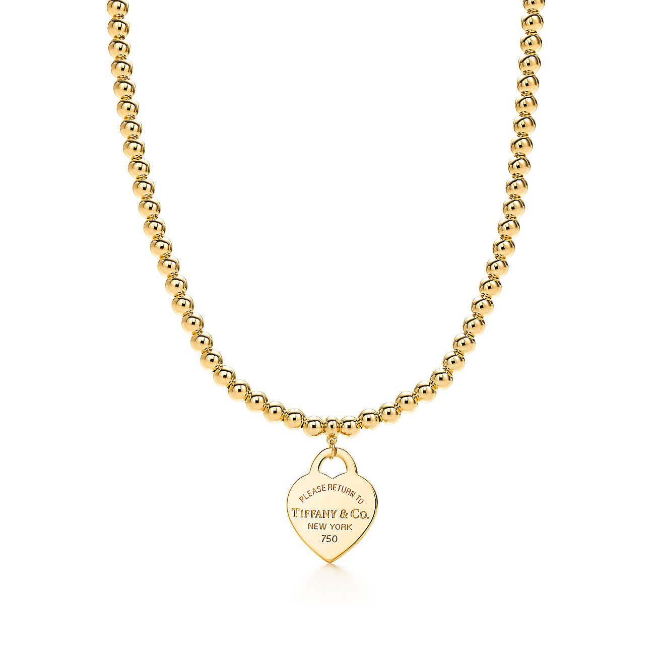 Tiffany Necklaces Under 200
 Return to Tiffany™ small heart tag in 18k gold on a bead