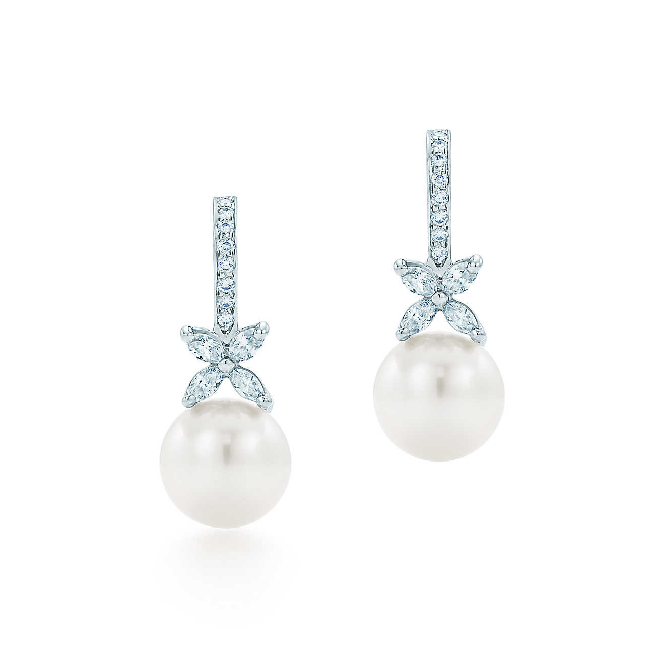 Tiffany Pearl Earrings
 Tiffany Victoria™ earrings in platinum with South Sea