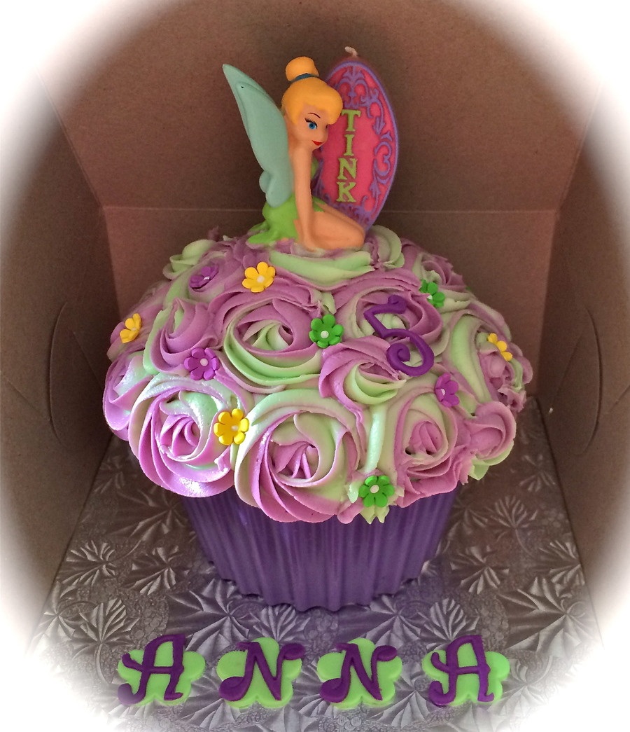 Tinkerbell Birthday Cakes
 Tinkerbell Giant Cupcake CakeCentral