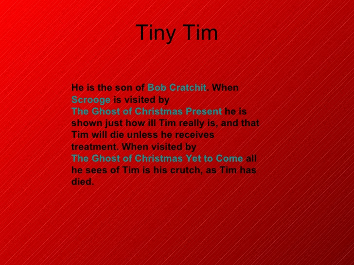 Tiny Tim Christmas Carol Quotes
 A christmas carol characters