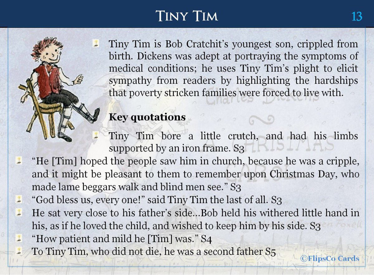 Tiny Tim Christmas Carol Quotes
 GCSE English Revision on Twitter "A Christmas Carol
