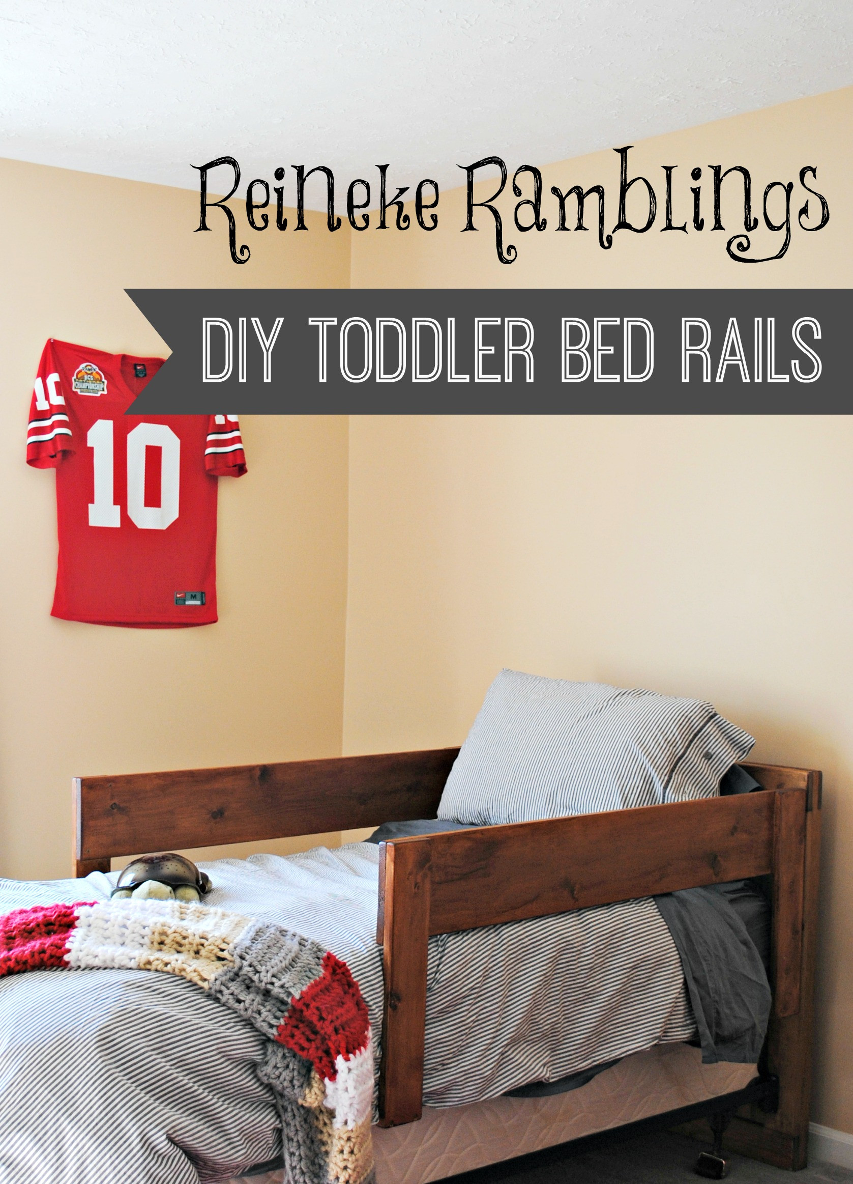 Toddler Bed Rails DIY
 DIY Toddler Bed Rails cypress wool
