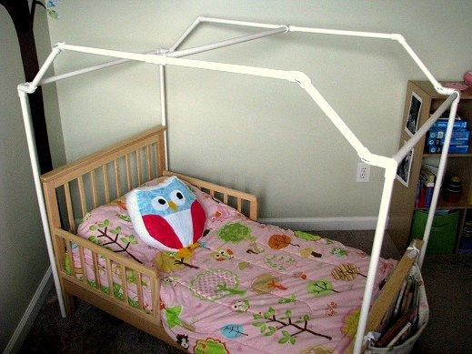 Toddler Bed Tent DIY
 PVC Framed Canopy Bed – Gluesticks