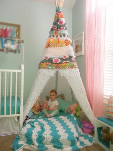 Toddler Bed Tent DIY
 DIY TEEPEE TURNED TODDLER BED