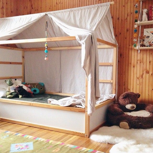 Toddler Bed Tent DIY
 6 Ways to Customize the Ikea Kura Bed Petit & Small