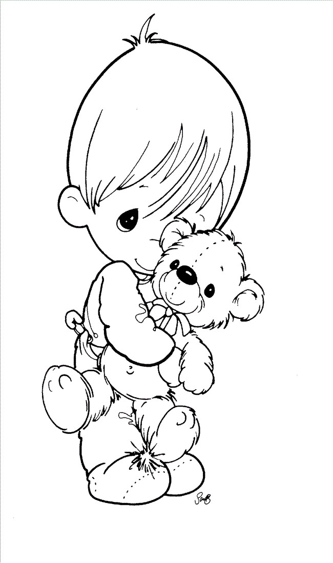 Toddler Boy Coloring Pages
 Precious Moments Baby Boy Coloring Pages