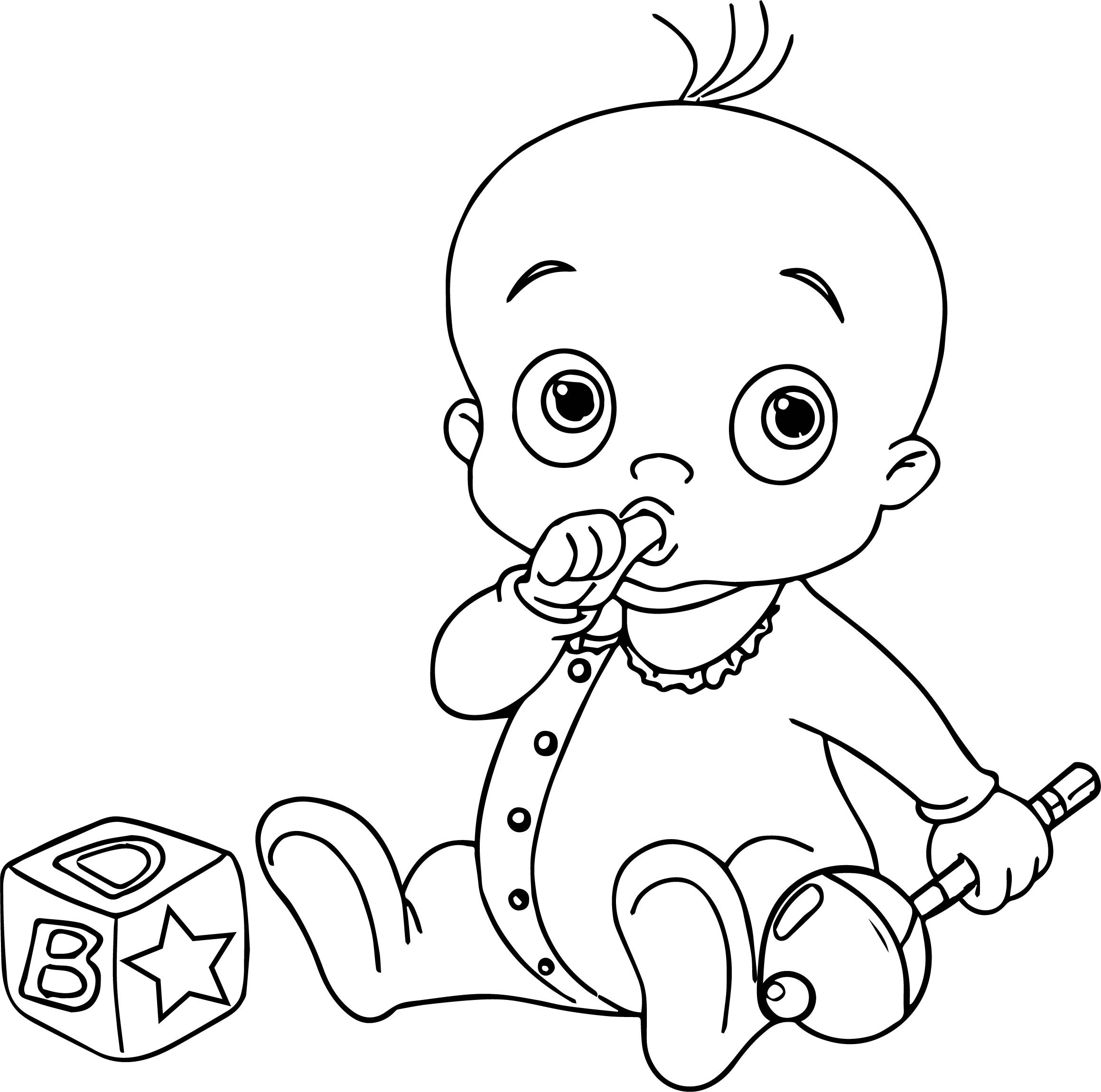 Toddler Boy Coloring Pages
 New Boy Baby Coloring Page