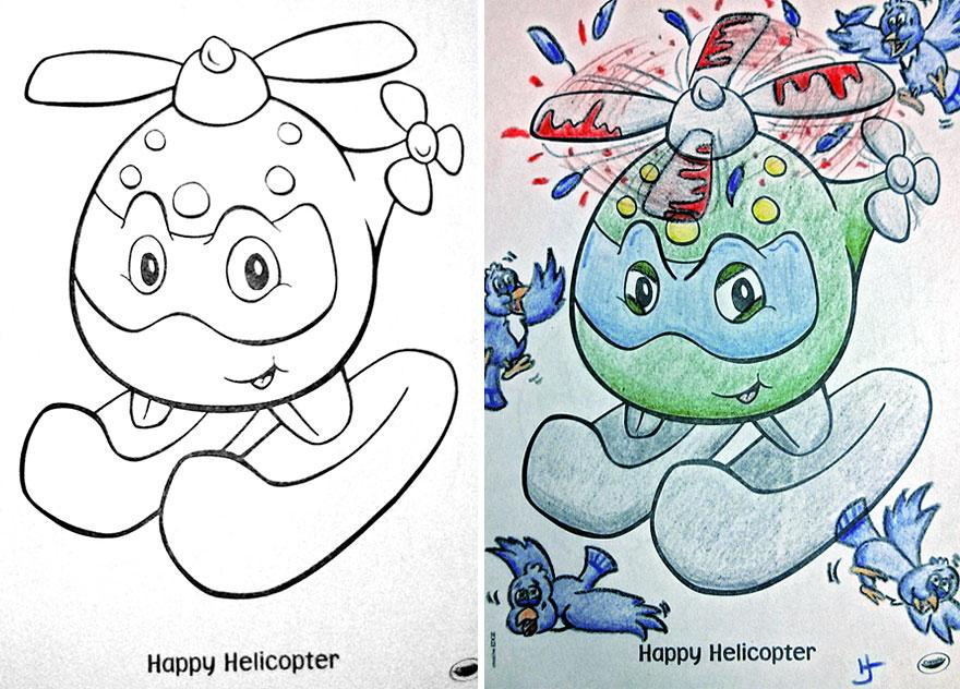 Toddler Coloring Book
 Look what happens when dark humored adults ahold of