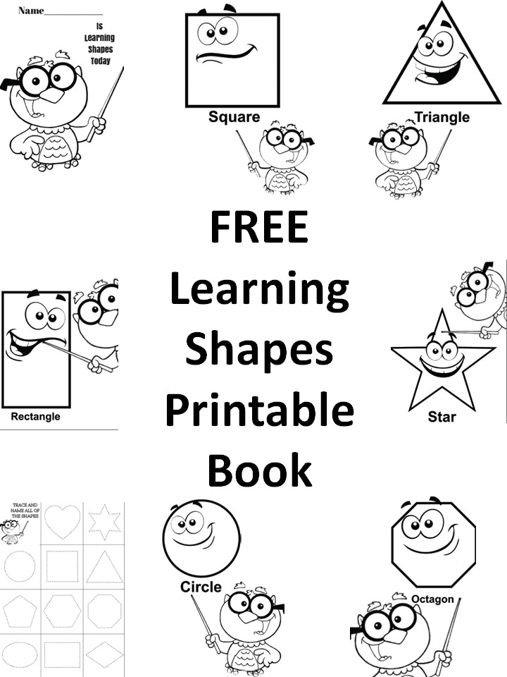 Toddler Learning Coloring Pages
 FREE Learning Shapes Printable Book