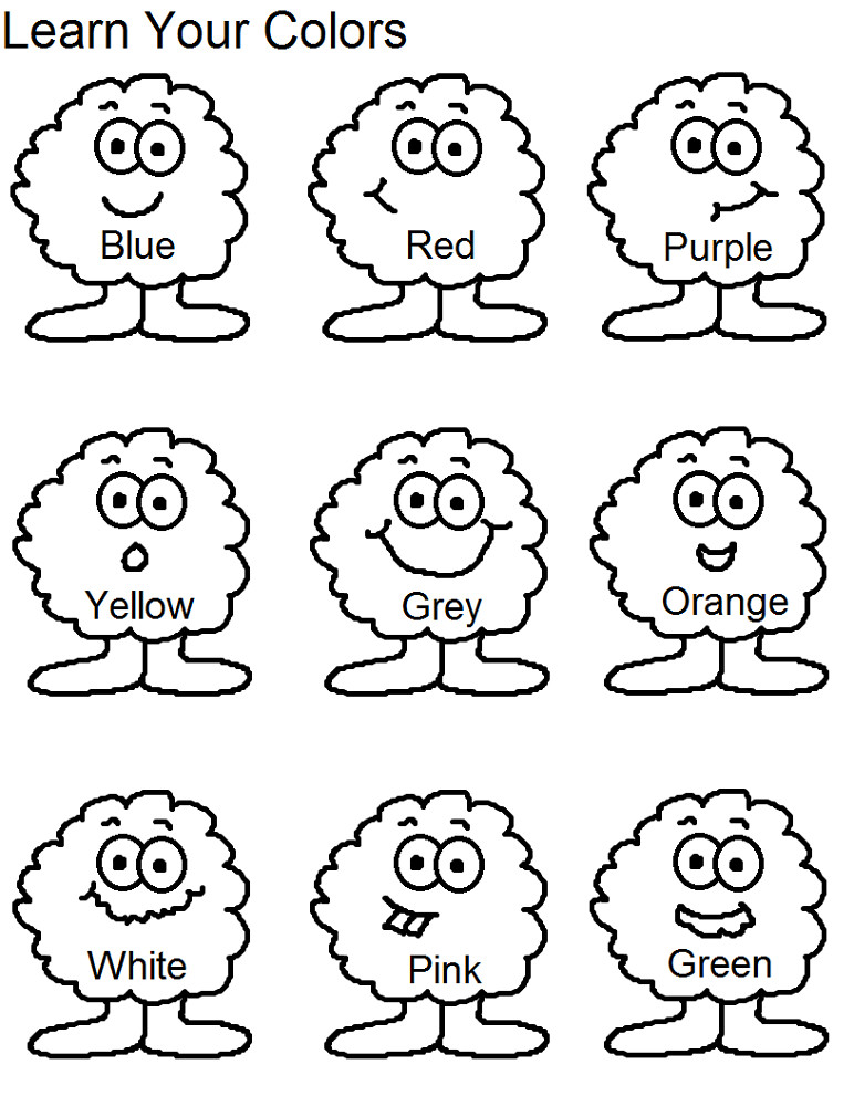 Toddler Learning Coloring Pages
 Toddlers Learning Printables