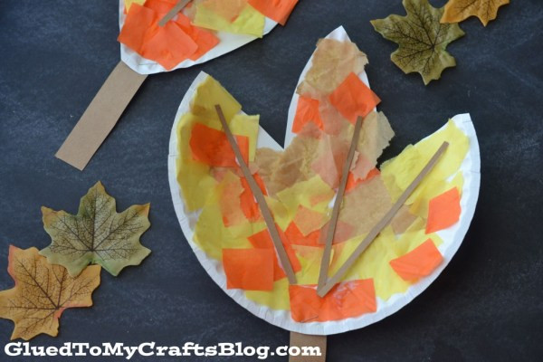 Toddlers Art And Craft Ideas
 Paper Plate Leaf Kid Craft