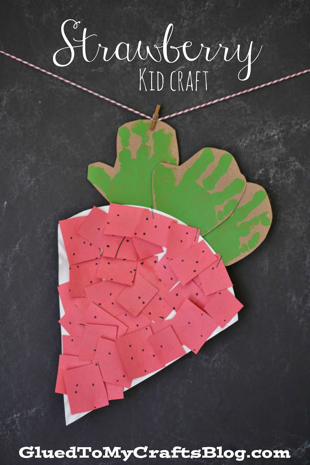 Toddlers Art And Craft Ideas
 Paper Plate Strawberry Kid Craft Glued To My Crafts