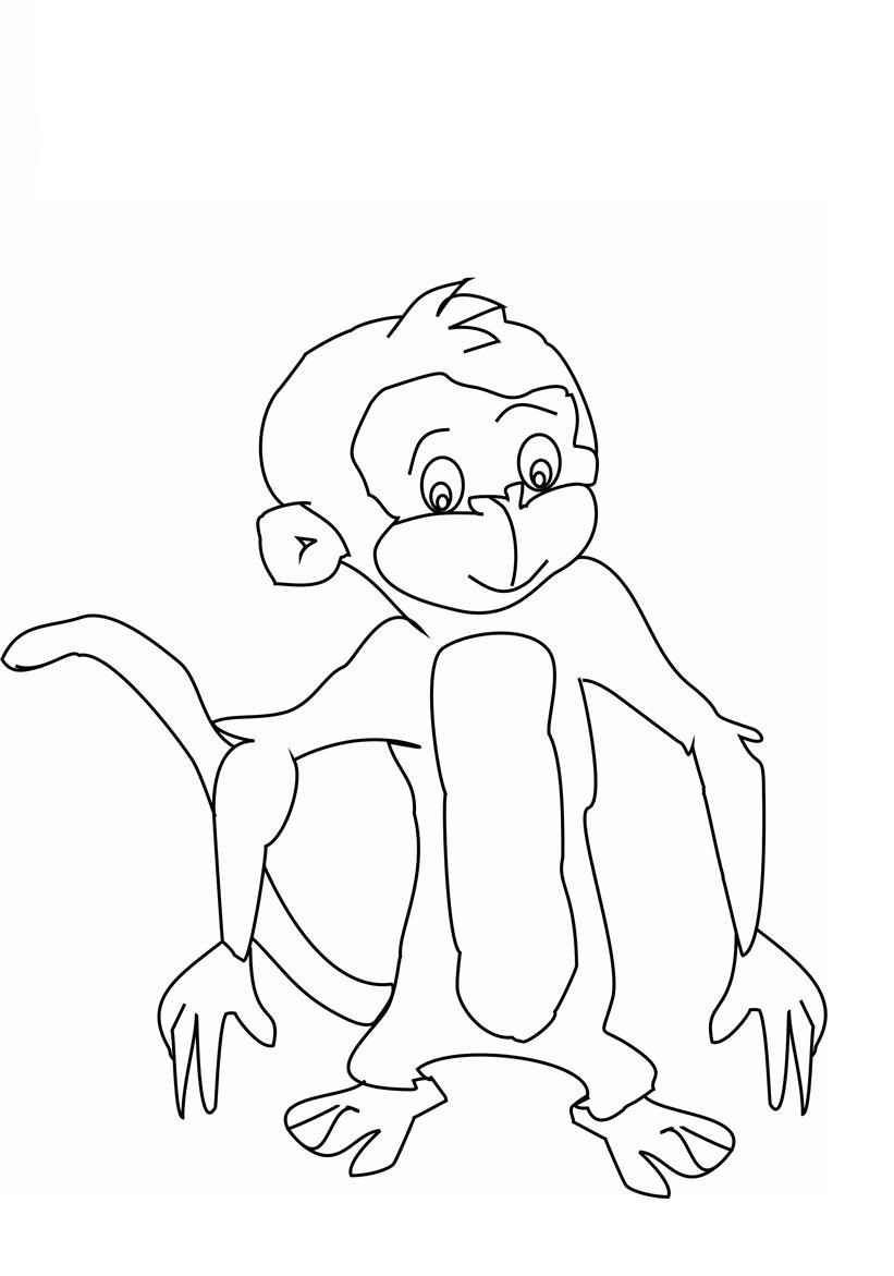 Toddlers Coloring Pages
 Free Printable Monkey Coloring Pages For Kids