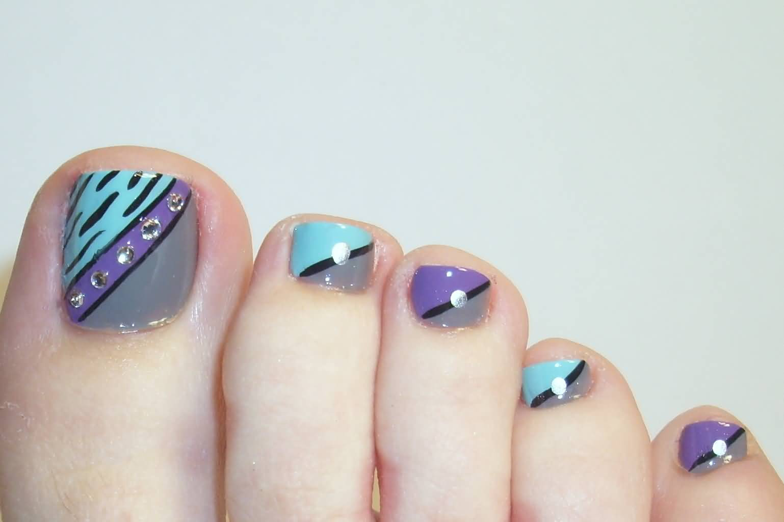 Toe Nail Art Designs
 35 Stylish Purple Nail Art Designs For Toe Nails