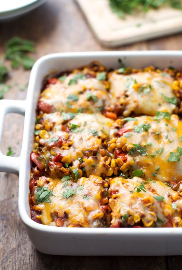 Tofu Casseroles Recipes
 Healthy Mexican Casserole with Roasted Corn and Peppers