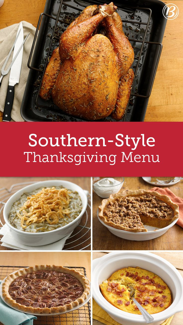 Traditional Southern Thanksgiving Dinner Menu
 Thanksgiving with a Southern Accent