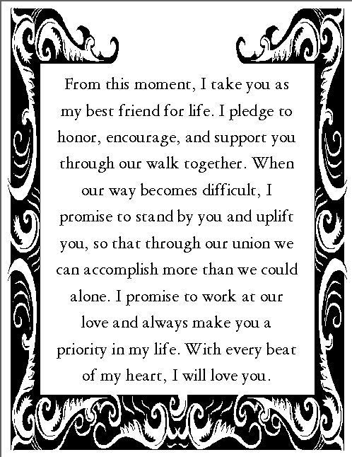 Traditional Wedding Vows For Him
 Romantic Wedding Vows Examples For Her and For Him