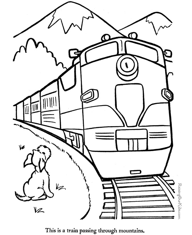 Train Coloring Pages For Kids
 Coloring Pages for Kids Trains Coloring Pages