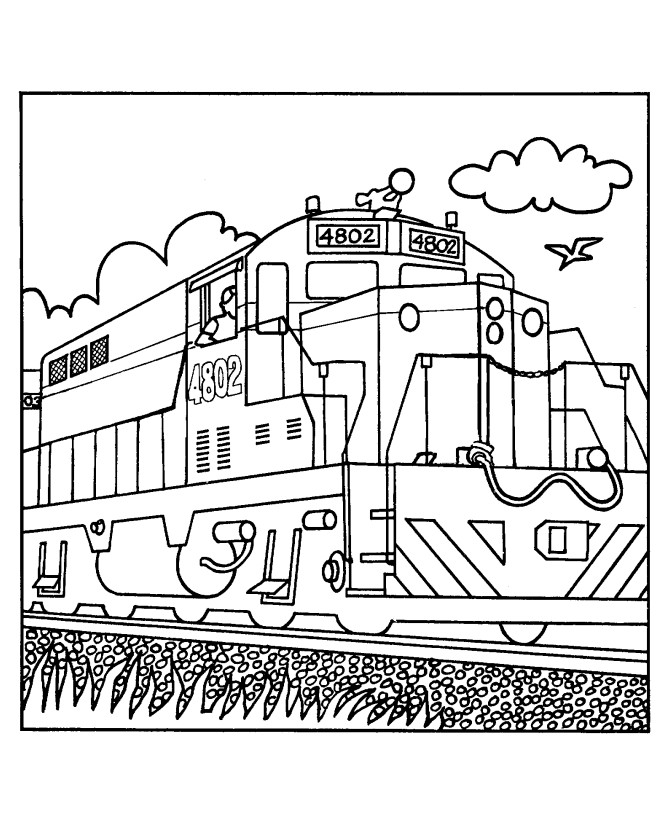 Train Coloring Pages For Toddlers
 Trains and Railroads Coloring pages Railroad Train