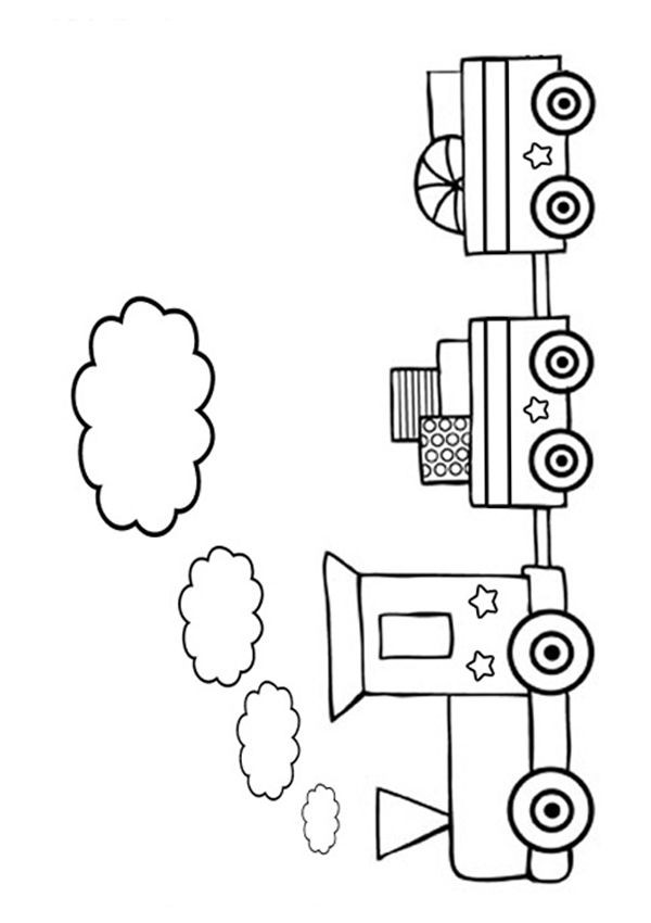 Train Coloring Pages For Toddlers
 Free line Train Colouring Page