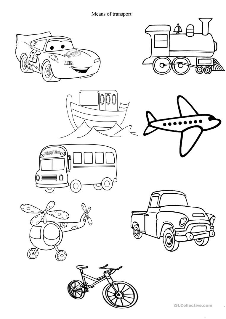 Transportation Coloring Pages For Toddlers
 transport worksheet Free ESL printable worksheets made