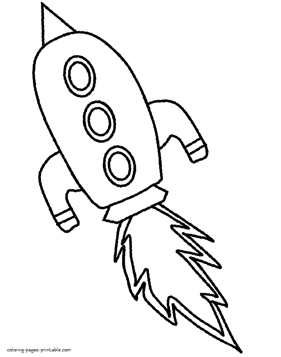 Transportation Coloring Pages For Toddlers
 Preschool colouring pages Space rocket COLORING PAGES