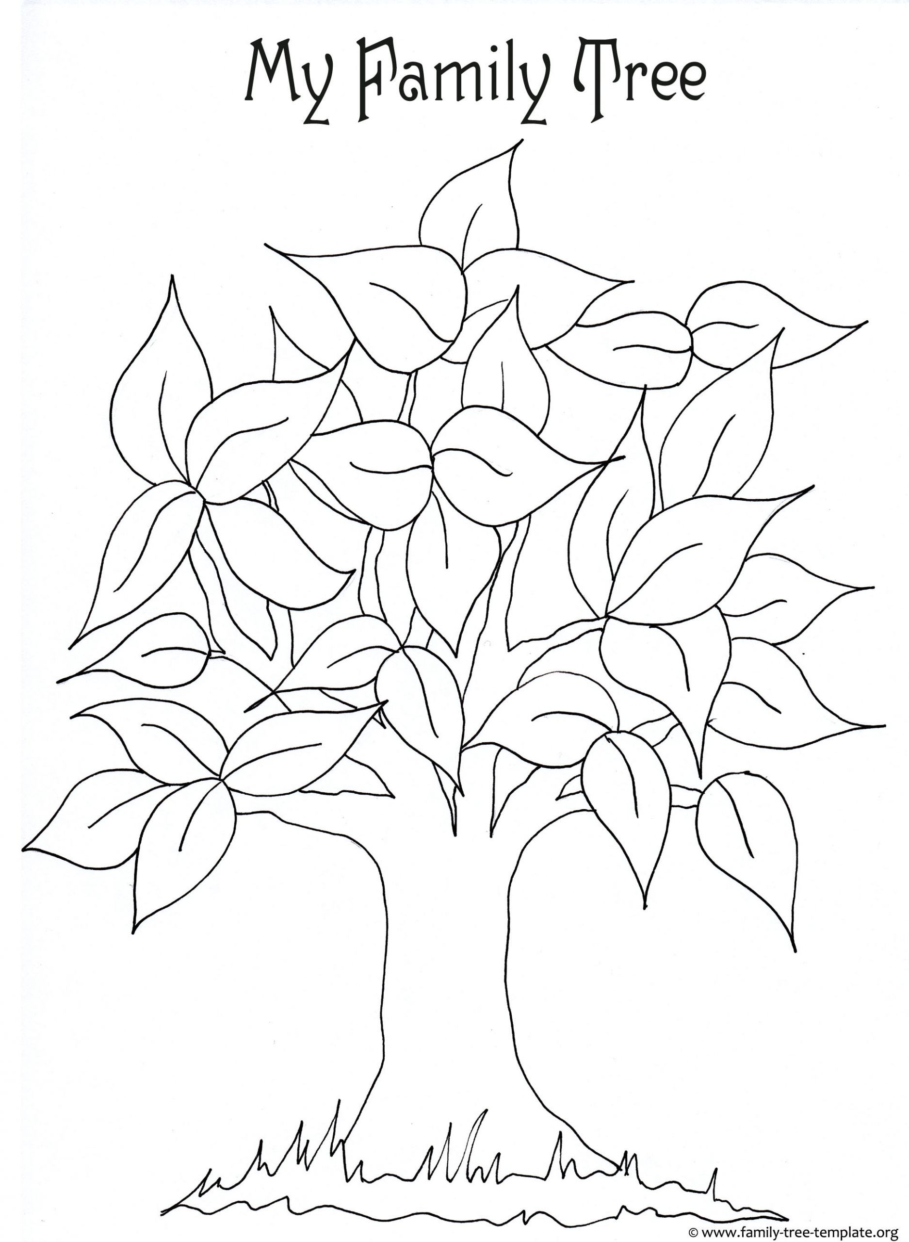 Tree Coloring Pages For Kids
 Family Tree Templates & Genealogy Clipart for Your