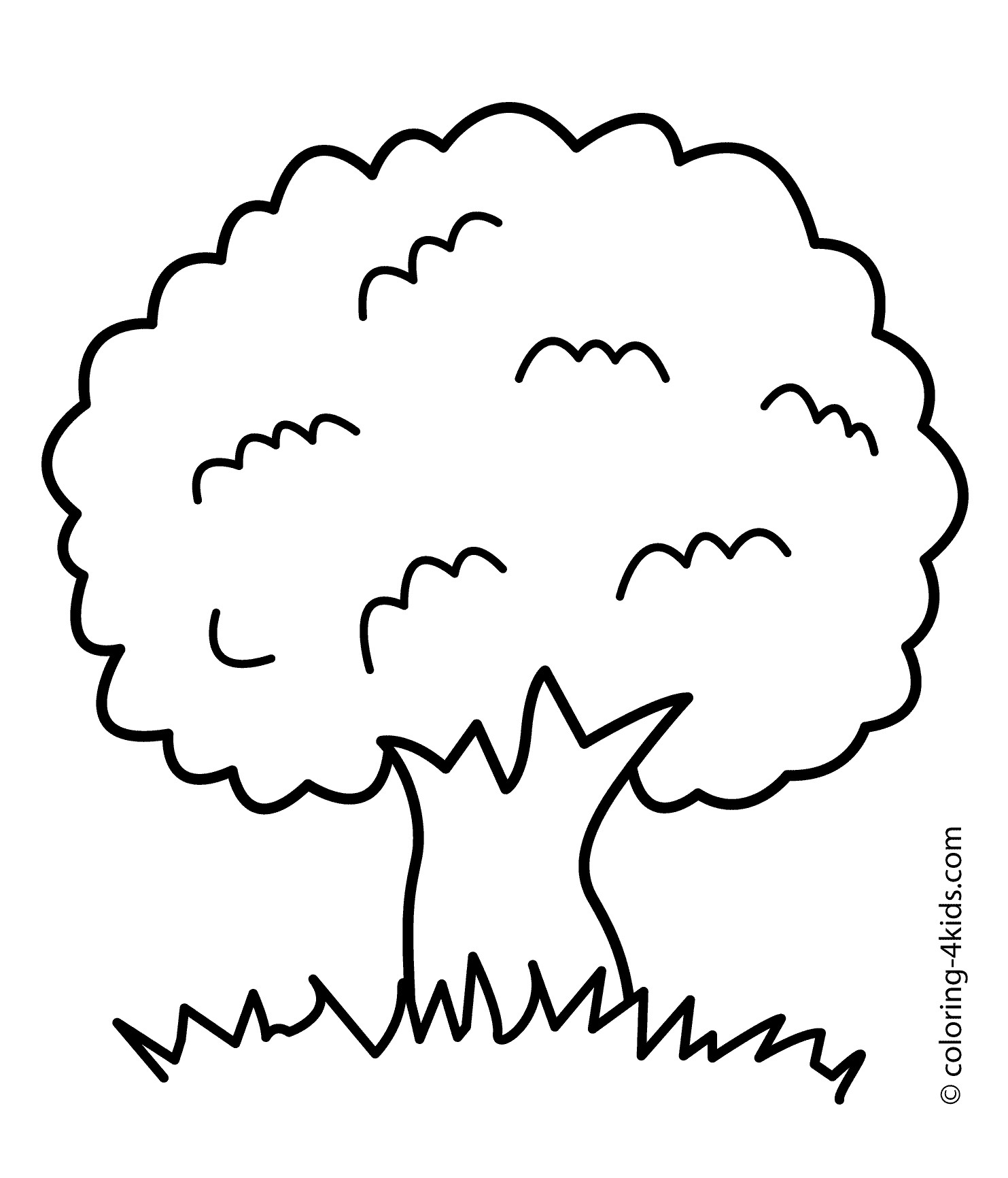 Tree Coloring Pages For Kids
 Coloring Page Children With Tree Coloring Home