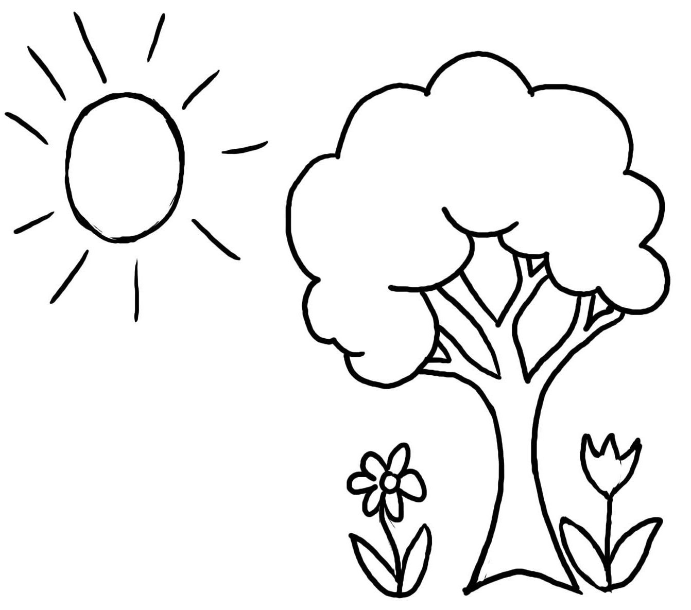 Tree Coloring Pages For Kids
 Tree Coloring Pages
