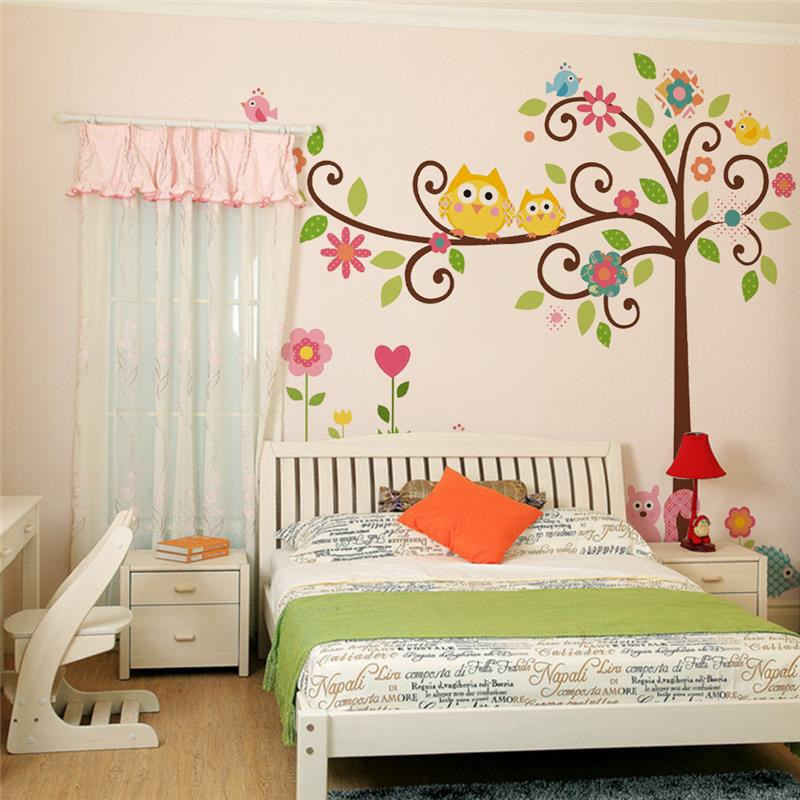 Tree Decals For Kids Room
 cute wise owls tree wall stickers for kids room